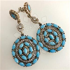 Turkish Silver Ethnic Design  Dangle Earrings