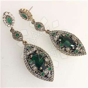 Turkish Silver Ethnic Design  Dangle Earrings