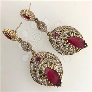 Turkish Silver Ethnic Design  Dangle Earrings