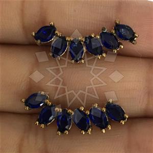 Turkish Silver Ethnic Design  Crawlers Earrings