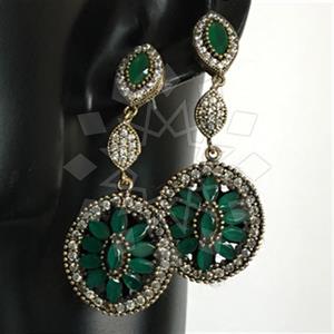 Turkish Silver Ethnic Design  Dangle Earrings