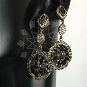 Turkish Silver Ethnic Design  Dangle Earrings