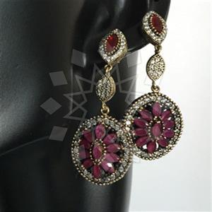 Turkish Silver Ethnic Design  Dangle Earrings