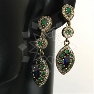 Turkish Silver Ethnic Design  Dangle Earrings
