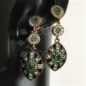Turkish Silver Ethnic Design  Dangle Earrings