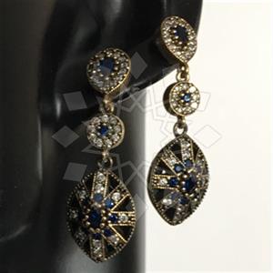 Turkish Silver Ethnic Design  Dangle Earrings