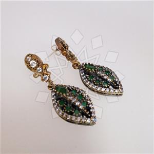 Turkish Silver Ethnic Design  Dangle Earrings