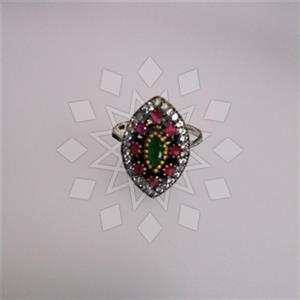 Turkish Silver Ethnic Design  Cocktail Rings