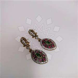 Turkish Silver Ethnic Design  Dangle Earrings
