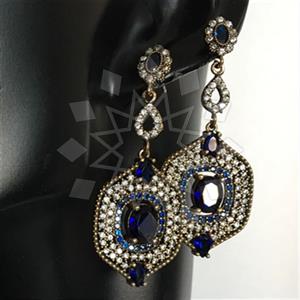 Turkish Silver Geometric Dangle Earrings
