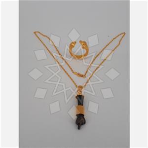 Turkish Silver Geometric Ring Necklace Sets