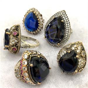 Turkish Silver Hurrem Sultan  Cocktail Rings Package