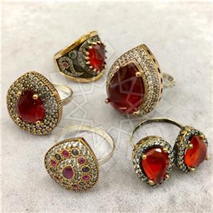 Turkish Silver Hurrem Sultan  Cocktail Rings Package