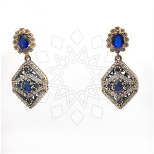 Turkish Silver Hurrem Sultan  Dangle Earrings