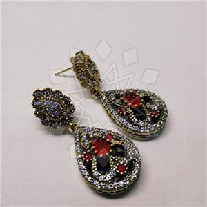 Turkish Silver Hurrem Sultan  Dangle Earrings