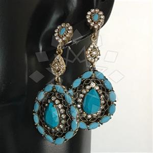 Turkish Silver Hurrem Sultan  Dangle Earrings