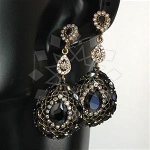 Turkish Silver Hurrem Sultan  Dangle Earrings