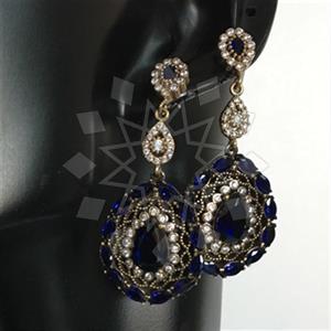 Turkish Silver Hurrem Sultan  Dangle Earrings