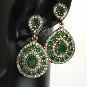 Turkish Silver Hurrem Sultan  Dangle Earrings