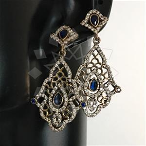 Turkish Silver Hurrem Sultan  Dangle Earrings