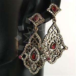 Turkish Silver Hurrem Sultan  Dangle Earrings