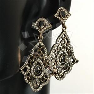 Turkish Silver Hurrem Sultan  Dangle Earrings