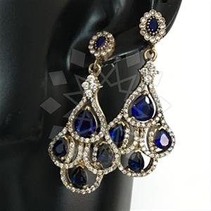Turkish Silver Hurrem Sultan  Dangle Earrings