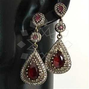 Turkish Silver Hurrem Sultan  Dangle Earrings