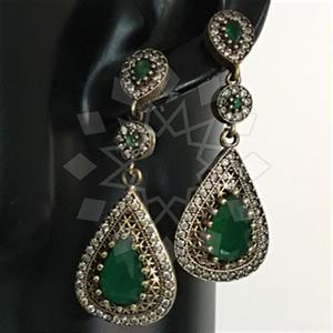 Turkish Silver Hurrem Sultan  Dangle Earrings