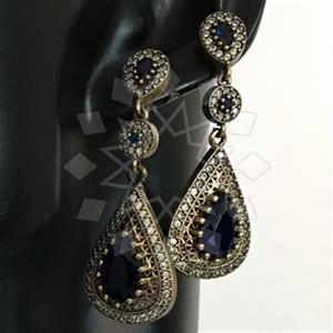 Turkish Silver Hurrem Sultan  Dangle Earrings