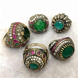 Turkish Silver Vintage Design  Cocktail Rings Package