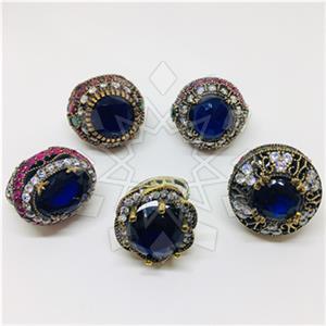 Turkish Silver Vintage Design  Cocktail Rings Package