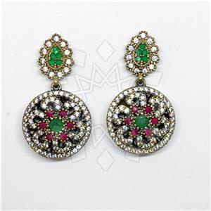 Turkish Silver Vintage Design  Dangle Earrings