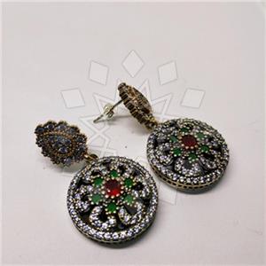 Turkish Silver Vintage Design  Dangle Earrings
