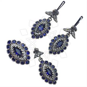 Turkish Silver Vintage Design  Ring Earring Pendant Sets