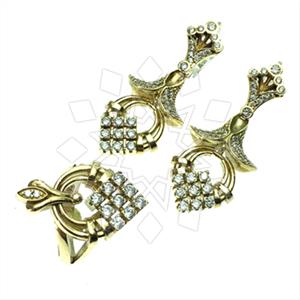 Turkish Silver Vintage Design  Ring Earring Pendant Sets
