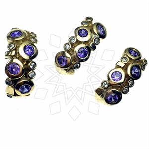 Turkish Silver Vintage Design  Ring Earring Pendant Sets