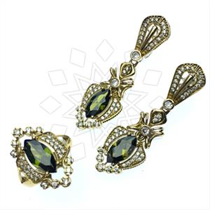 Turkish Silver Ethnic Design  Ring Earrings Sets