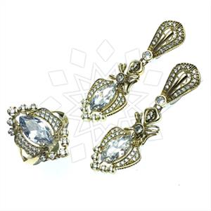 Turkish Silver Ethnic Design  Ring Earrings Sets