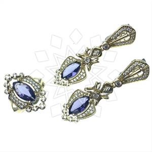 Turkish Silver Ethnic Design  Ring Earrings Sets