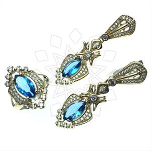 Turkish Silver Ethnic Design  Ring Earrings Sets