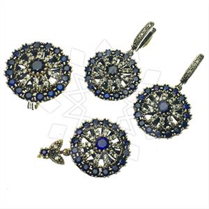 Turkish Silver Vintage Design  Ring Earring Pendant Sets