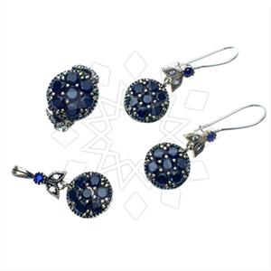 Turkish Silver Vintage Design  Ring Earring Pendant Sets