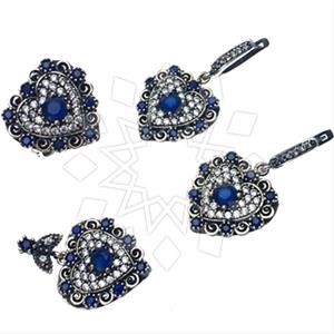 Turkish Silver Vintage Design  Ring Earring Pendant Sets
