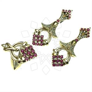 Turkish Silver Vintage Design  Ring Earrings Sets