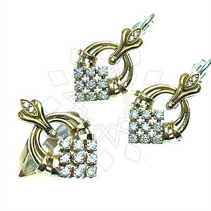 Turkish Silver Vintage Design  Ring Earrings Sets