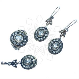 Turkish Silver Antique Ottoman  Ring Earring Pendant Sets