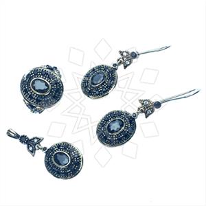 Turkish Silver Antique Ottoman  Ring Earring Pendant Sets