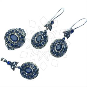 Turkish Silver Antique Ottoman  Ring Earring Pendant Sets