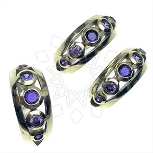 Turkish Silver Vintage Design  Ring Earrings Sets